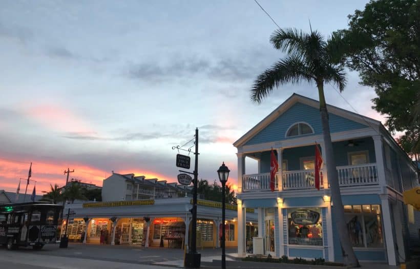 Ron Jon Surf Shop Key West at sunset