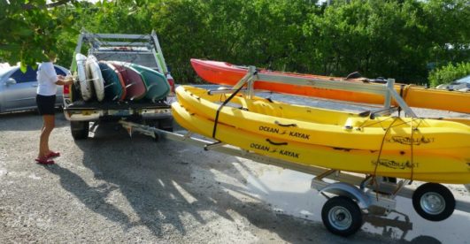 delivery of kayaks and paddleboards