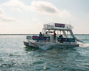 25 foot Double Decker Pontoon Boat with 2 Slides in Florida