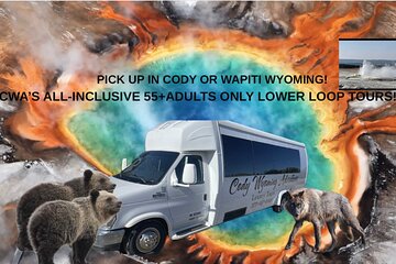 Save 20.00%! All-inclusive YNP Lower Loop Specialty Tours 55+Adults Fr:Cody Wy