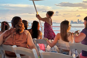 Miami Party Boat with Open Bar and Miami Skyline