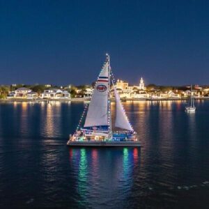 St Augustine Nights of Lights Tour with Live Music and Sunset Opt