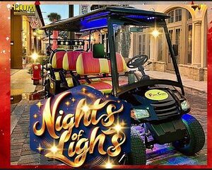 St Augustine Nights of Lights Tour on Premium Electric Cart