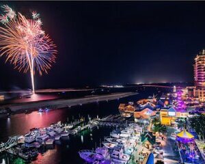 Fireworks Cruise in Destin aboard SharkBoat holds 30 people