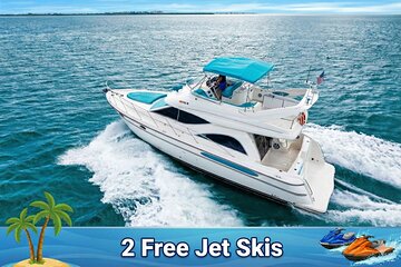 Miami Yacht Charter 50' | 2 Jet Ski Rides | Private Boat Rental