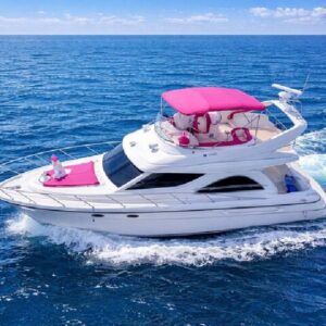 Miami Yacht Rental 50 ft | 2 Jet Ski | Private Boat | Pink Yacht