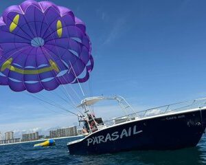 Parasailing Adventure Over Shell Island in Panama City Beach