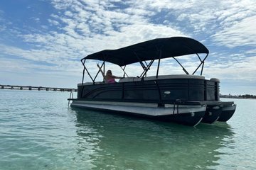 Private Harris Pontoon Rental to Crab Island with Captain